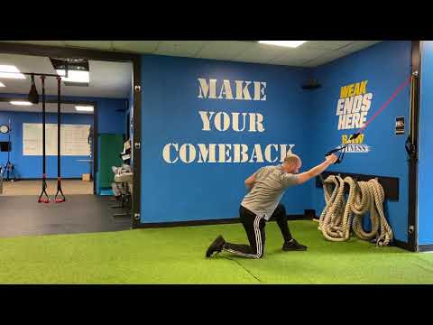 Half Kneeling 1 Arm Band Pull-down