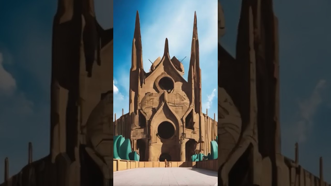 Architecture past to the future in moon 