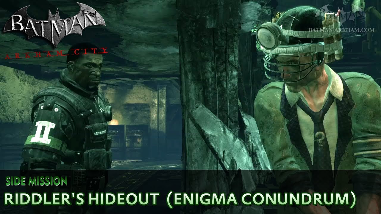 Batman: Arkham City - Riddler's Hideout - Enigma Conundrum Side Mission  Walkthrough - YouTube