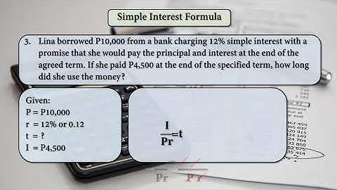Mathematics of Investment - Simple Interest - Simple Interest Formula (Topic 1)