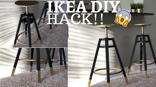 We took $40 bar stools from Ikea and made them into luxury ones for only $90!! Dalfred stool