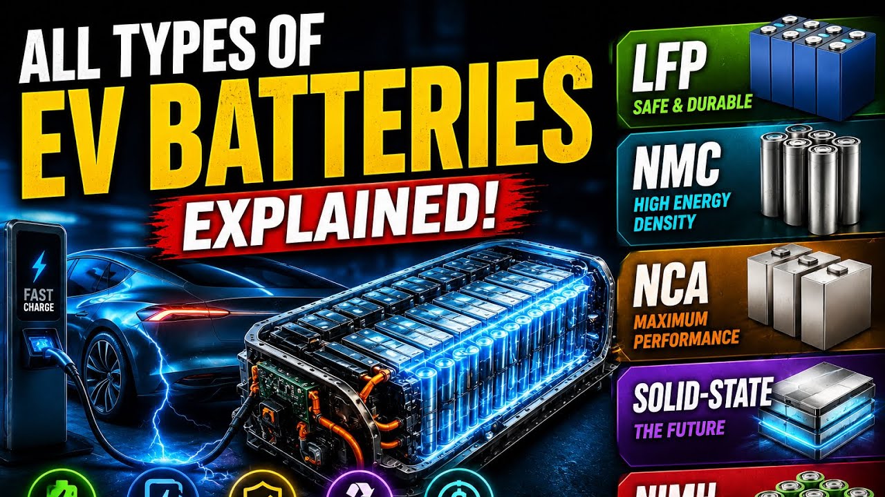 All Types of Batteries Used in Electric Vehicles
