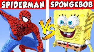 SPIDERMAN vs SPONGEBOB – PvZ vs Minecraft vs Smash