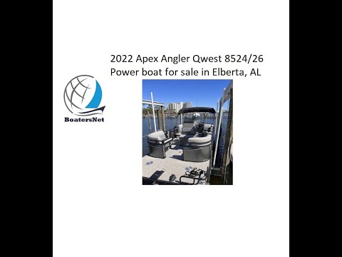 2022 Apex Angler Qwest 8524 26 Power boat for sale in Elberta, AL. $69,900. @BoatersNetVideos