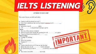Junior cycle camp IELTS Listening | FW CA3