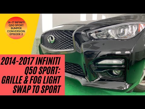 How to Replace 2014-2017 Infiniti Q50 Fog Light & Grille | Q50S Sport Black Grille (2 of 3)