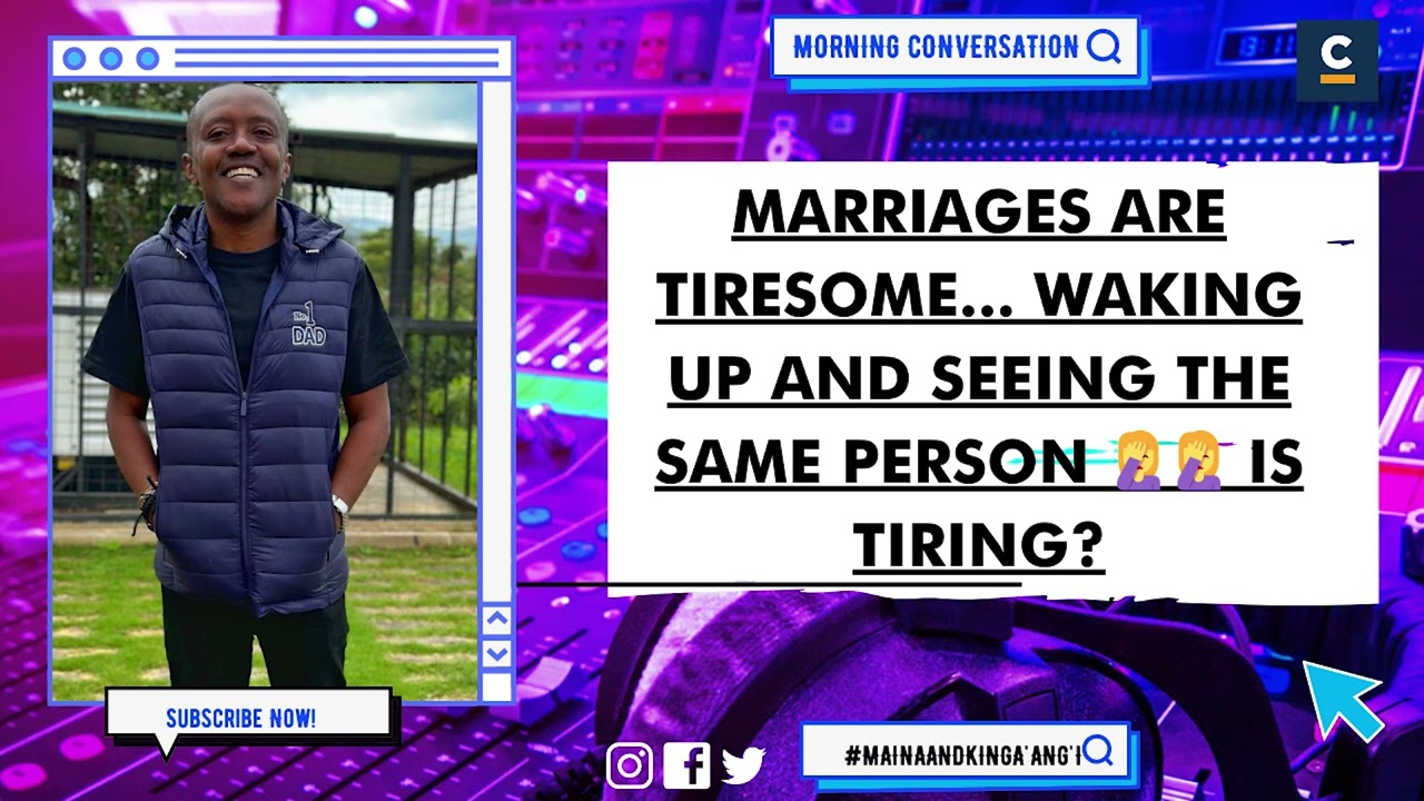 MARRIAGES ARE TIRESOME... WAKING UP AND SEEING THE SAME PERSON 🤦‍♀️🤦‍♀️ IS TIRING?