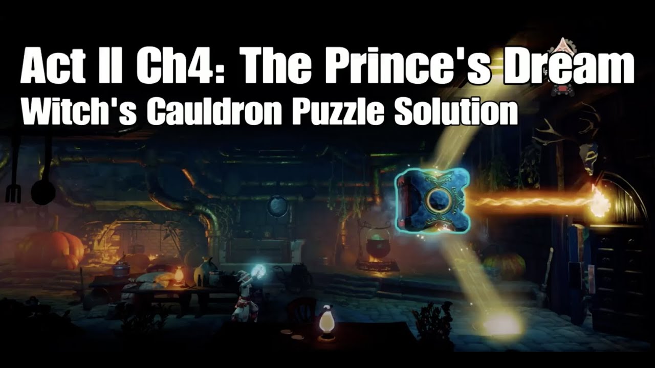 Trine 4 The Prince S Dream Witch S Cauldron Puzzle Solution A Castle In A Dream Trophy Youtube