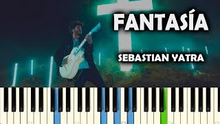 🎹 Sebastián Yatra - Fantasía (PIANO TUTORIAL) ACORDES + LETRA | FÁCIL | 🎹