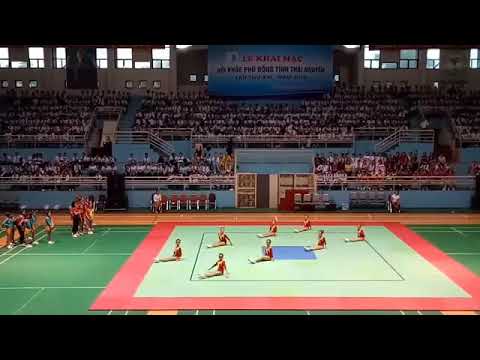Video Bài thi đạt giải nhất Aerobic 8 người tự chọn. Tiểu... - youtube