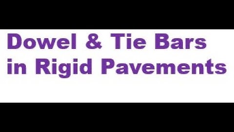 #rigidpavements, #highways, Design of Dowel Bars and Tie Bars in a concrete Pavement