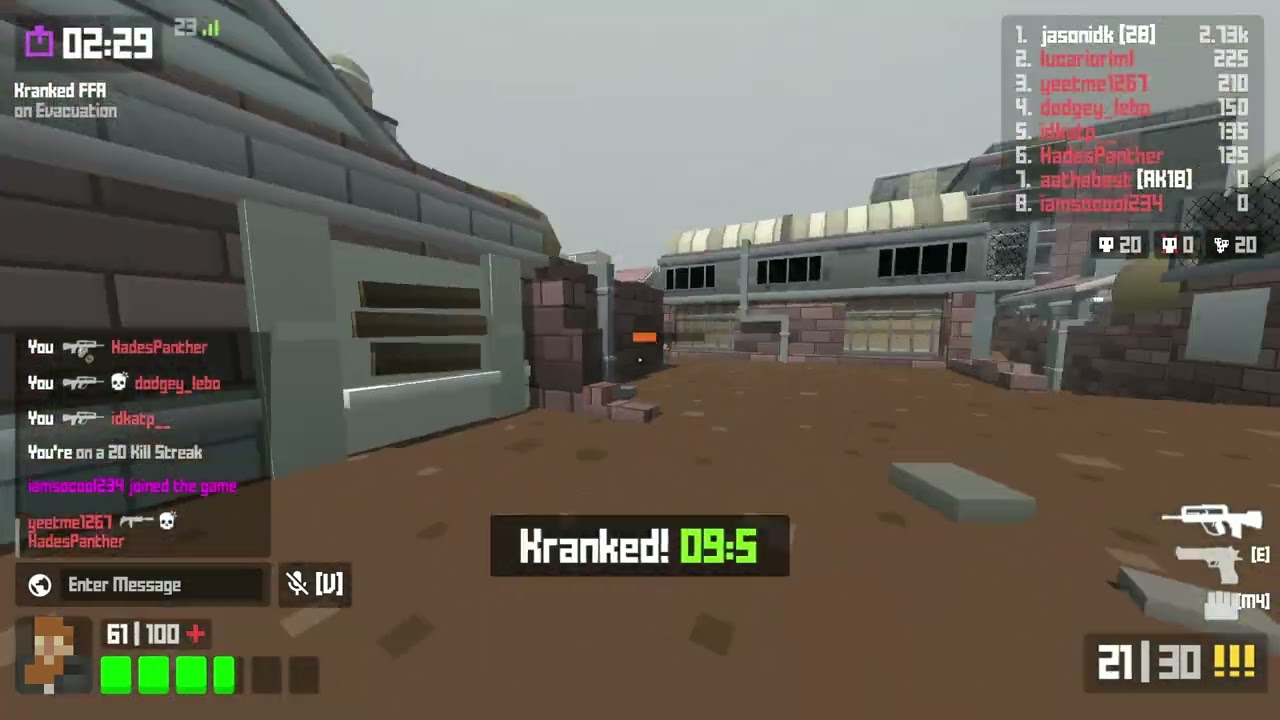 Krunker Kranked FFA - (56-1) Double Nuke Choke w/ Famas)