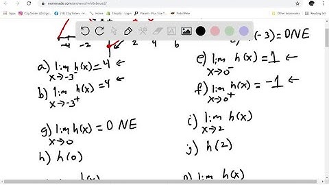 For the function h whose graph is given, state the value of each quantity, if it exists. If it does…