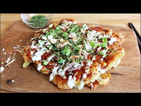 VEGAN OKONOMIYAKI PANCAKE!! 😊(お好み焼き)