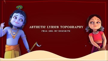 Trending asthetic lyrics topography edit (Xml + Preset) || Kabhi Kabhi Aditi Zindagi Topography edit