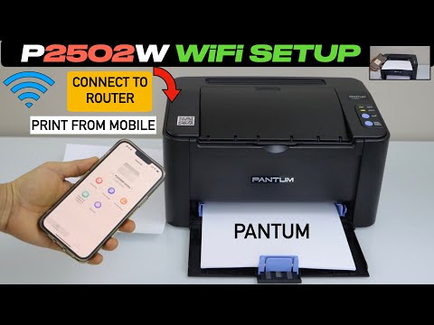 Pantum P2502W WiFi Setup, Connect To Wireless Network, Install In iPhone For Wireless Printing !