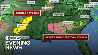 Central and southeast U.S. facing severe storms