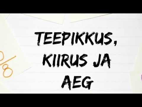 Teepikkus, kiirus ja aeg