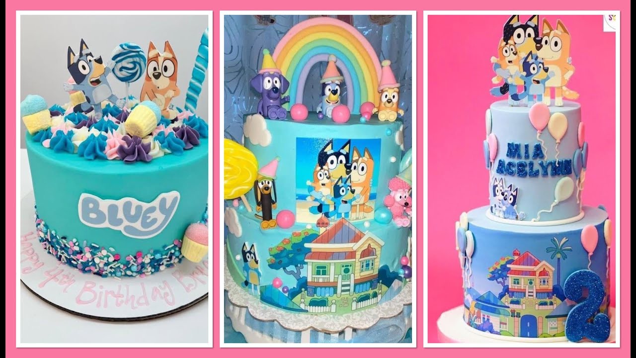 Bluey 🤩 una hermosa torta para celebrar el cumpleaños de una