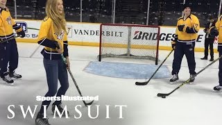 Swim Daily Raw The Models Play Hockey Sports Illustrated Swimsuit