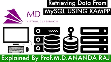 Retrieving data from MySQL table  using XAMPP||EASY tutorial||Self Learning PHP and MySQL By PROF.MD