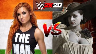 Lady Dimitrescu Vs Becky Lynch In Wwe 2K20 Hd - Ps4 Pro Gameplay 1080P