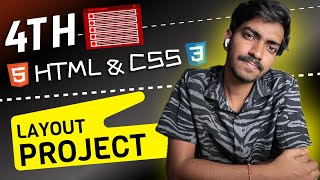 10 HTML CSS Practice PROJECTS Hindi 2024 | Project 4 | Basic To Advance Layout