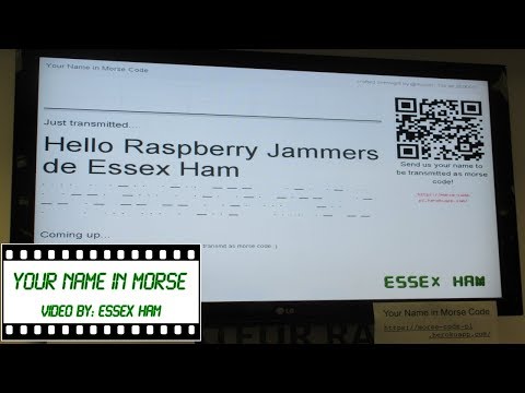 Essex Ham: Your Name in Morse at Raspberry Jam