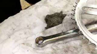 How to remove rust from crank with fine steel wool DIY