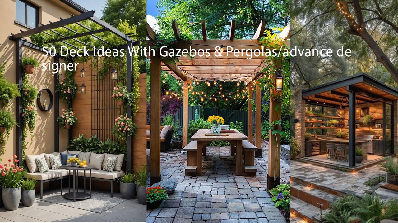 50 Deck Ideas With Gazebos & Pergolas/advance designer/#trending #home ...