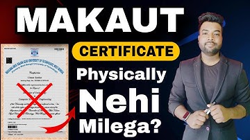 😭MAKAUT Degree Certificate Physically Nehi Milega? Now Download From Digilocker?