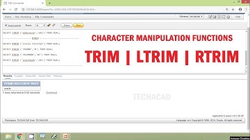 Oracle Tutorial - Character Manipulation Functions TRIM | LTRIM | RTRIM