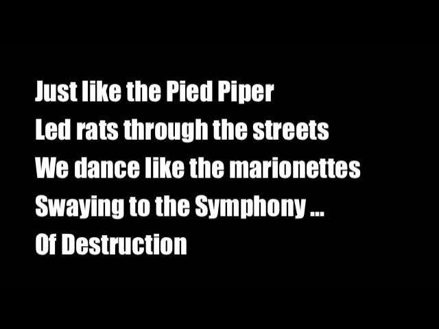 Symphony of Destruction (Lyrics)