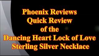 Dancing Heart Lock of Love Sterling Silver Necklace