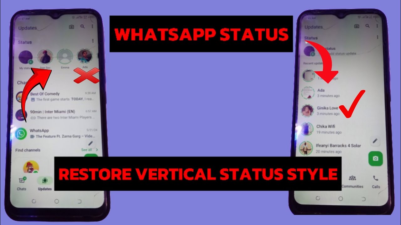 How To Change WhatsApp Status From Horizontal To Vertical View. # ...