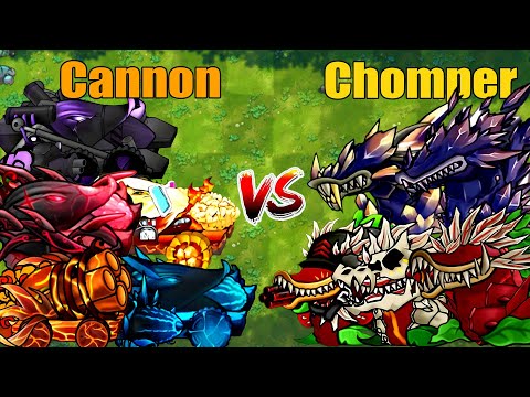 PVZ 1 Fusion 3 1 Challenge Team Cannon VS Team Chomper VS 300 Zombie Random Who Will Win