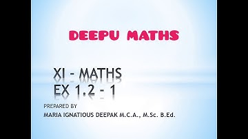 11TH MATHS EX 1.2 - 1