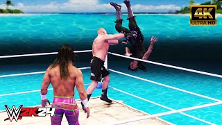 WWE2K24 - Water Royal Rumble Match 😱 [WATER ARENA] 4K Gameplay