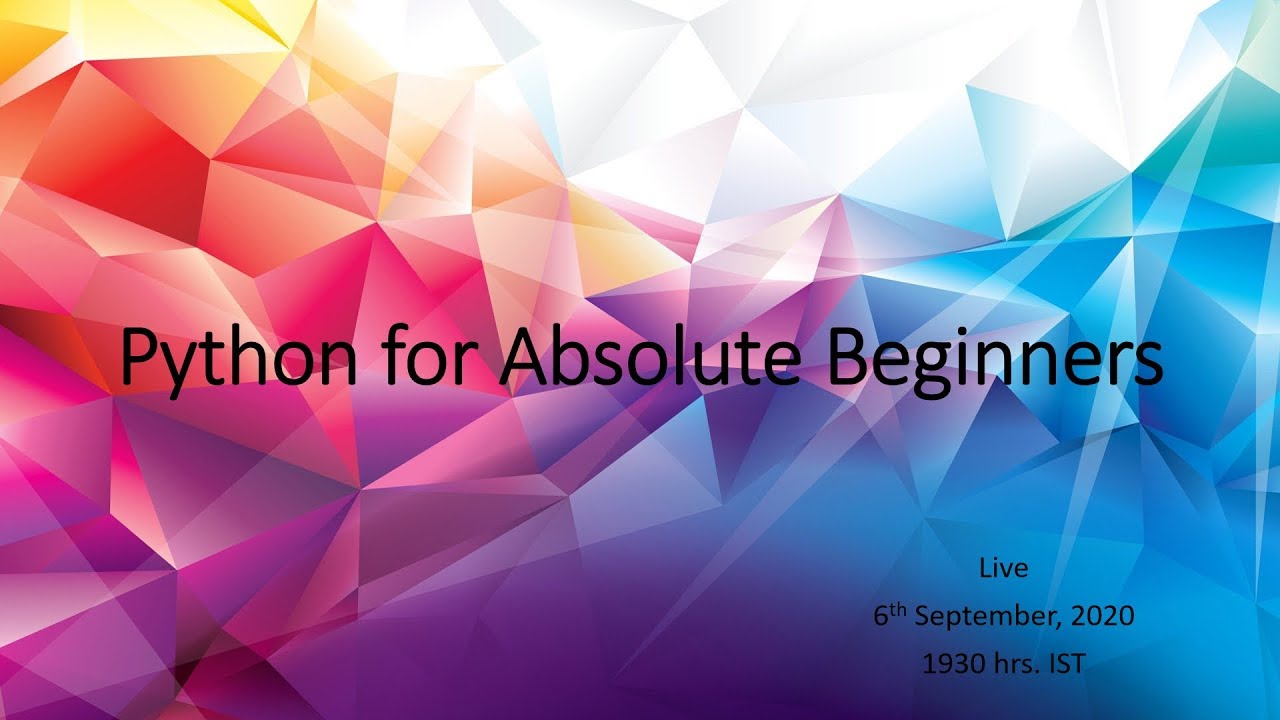 Python for absolute beginners - YouTube