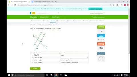 IXL D6: Proofs Involving Parallel Lines I (Geometry)