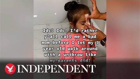 Mother waxes three-year-old daughter