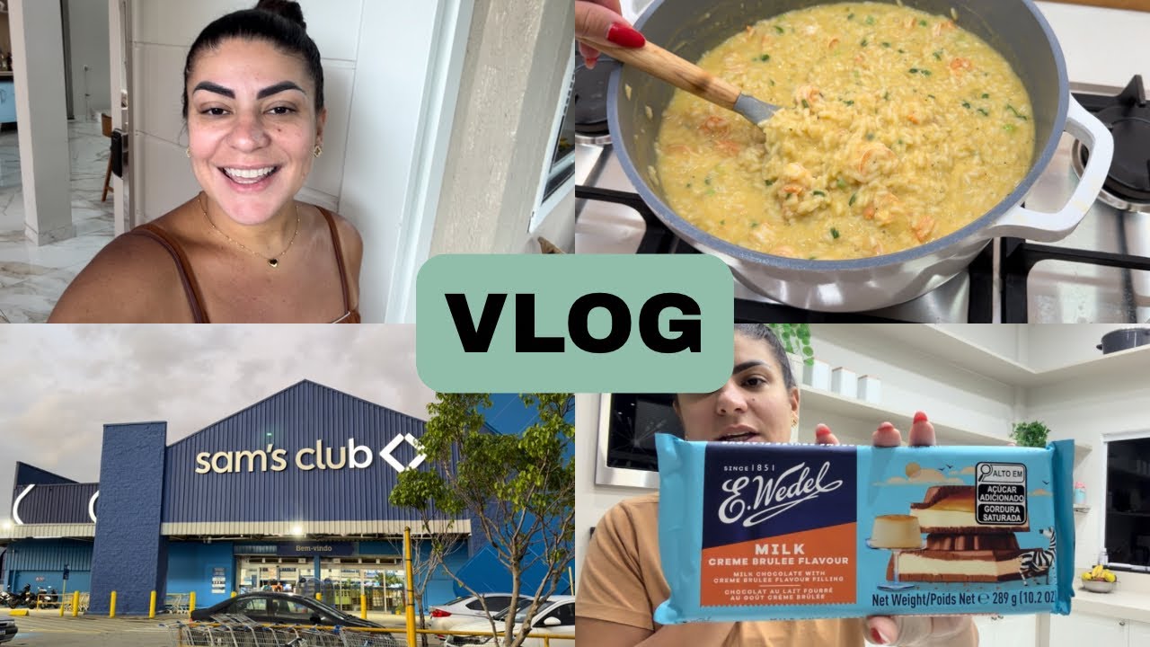 ALMOÇO DELÍCIA DE DOMINGO, RISOTO DE CAMARÃO 🤤 | FUI NO SAMS CLUB E COMPRINHAS ❤️