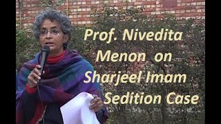 Prof. Nivedita Menon Jnu : On Sharjeel Imam Sedition Case (HD)