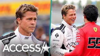 Brad Pitt Turns Heads Driving Race Car At British Grand Prix