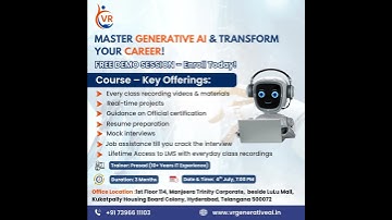 Generative AI Training In Hyderabad | Free Demo