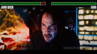 John Wick vs. Zero final fight WITH HEALTHBARS | HD | John Wick 3: Parabellum