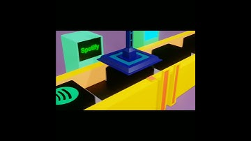 How Spotify App is made?  #Spotify #music #song #blender3d #animation #factory #robot