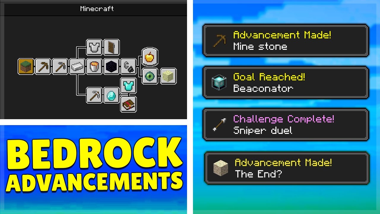 How to see your advancements in minecraft bedrock 