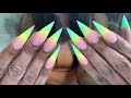 Acrylic Ombre Three Colors | Nails Tutorial |