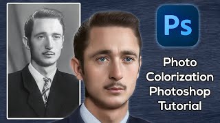 How to Colorize Old Photos in Photoshop (By Hand + AI). Step-by-Step Tutorial 2026